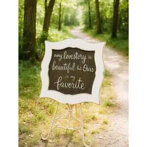 Every love story is beautiful wooden sign fairytale romance decor